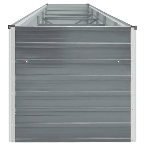 NNEVL Garden Raised Bed Galvanised Steel 400x80x45 cm Grey