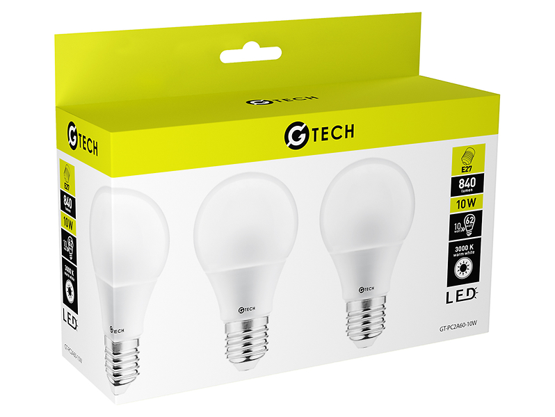 Żarówka LED 3 szt. E27 10W z ciepłą barwą światła