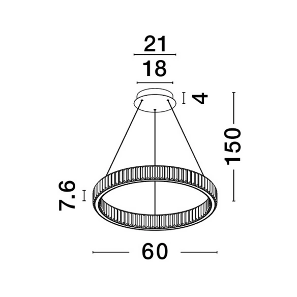 Pendelleuchte »Aurelia«, LED, 41 W, Höhe: 150 cm, goldfarben