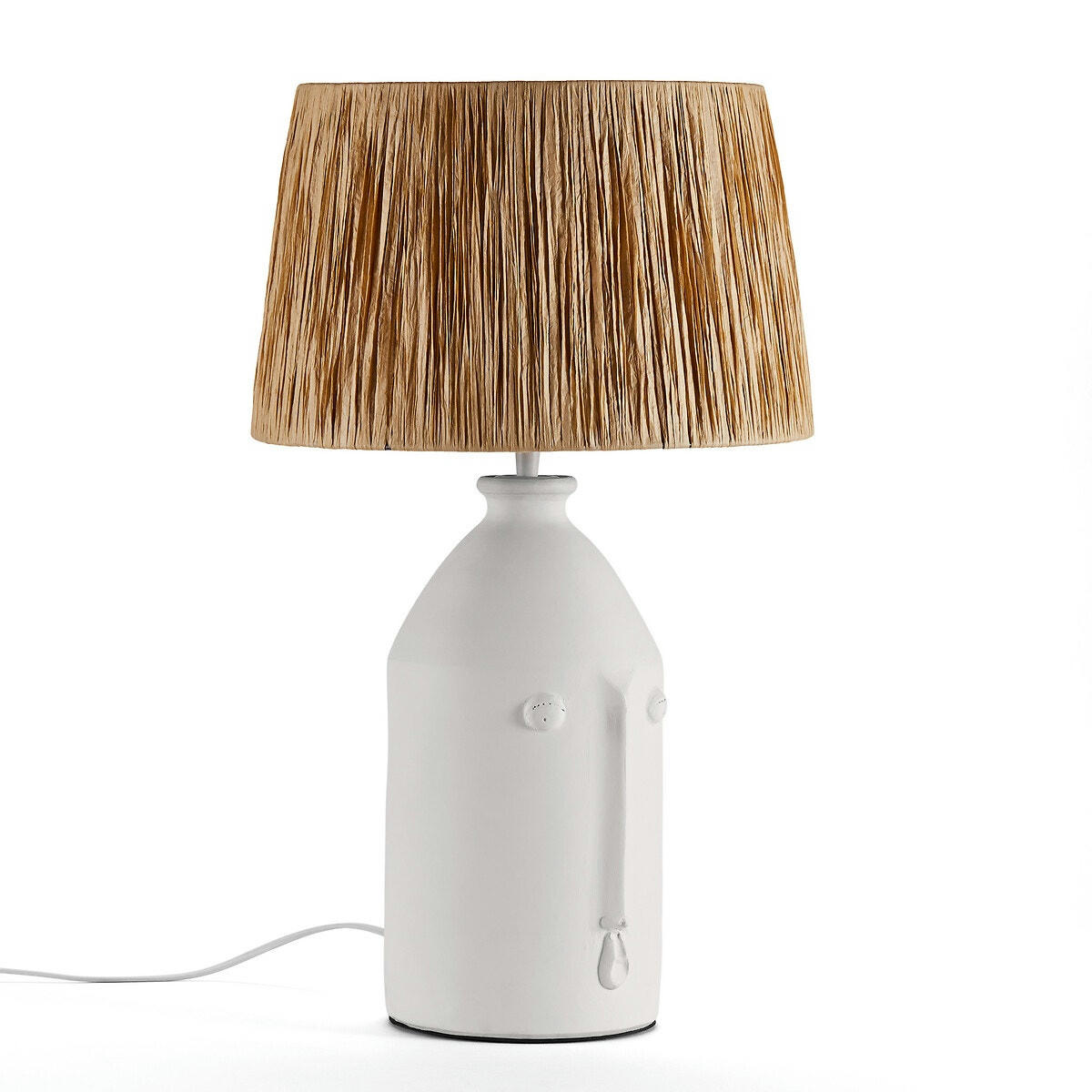 Lampe céramique et raphia, Manoni