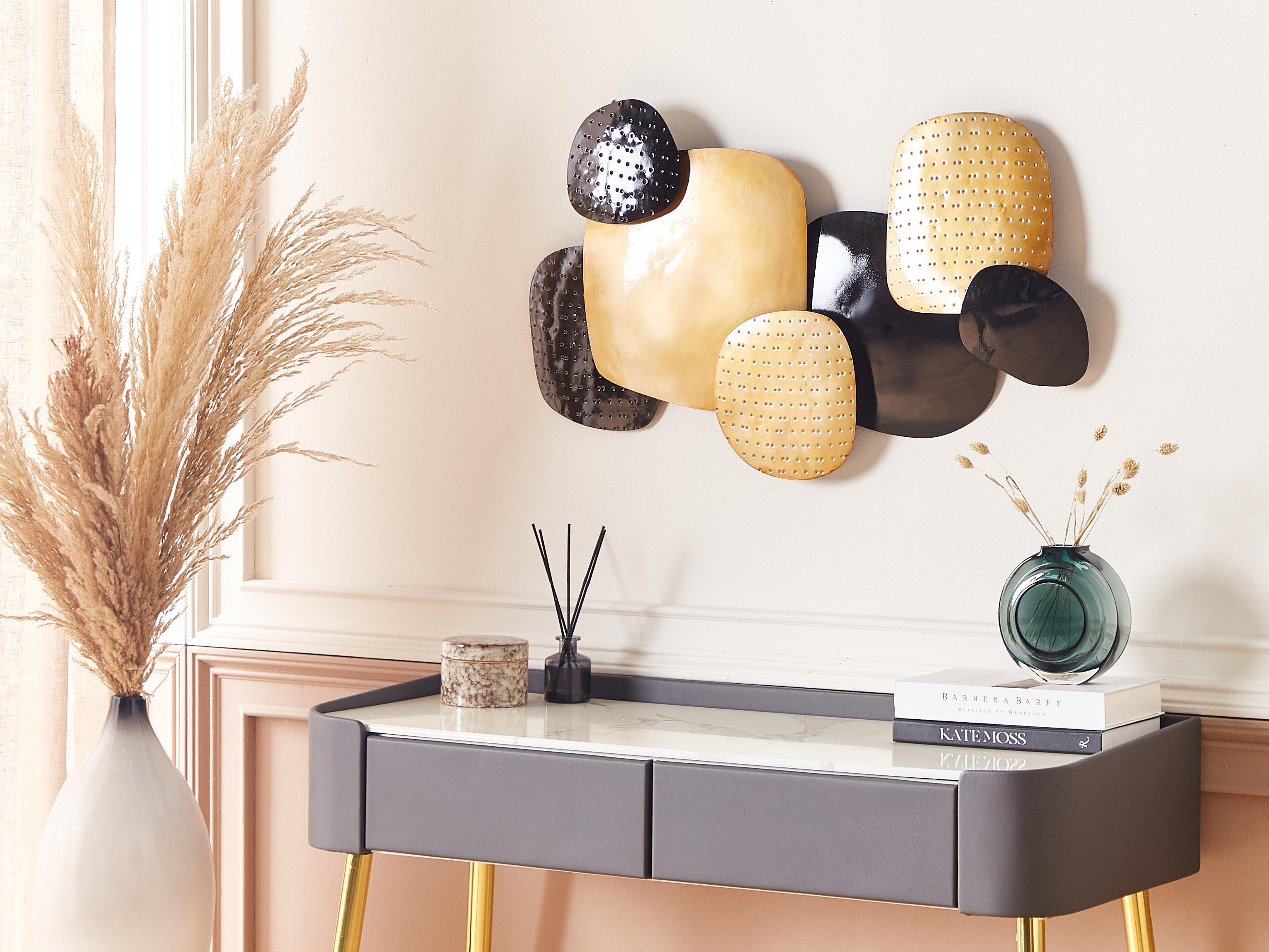 Wall Decor HAFNIUM Metal 48 cm Gold