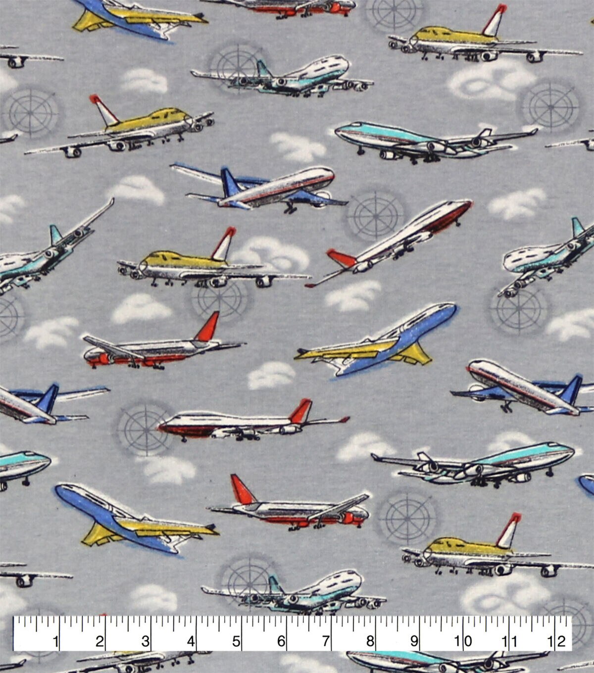 Take Off Airplaines Super Snuggle Flannel Fabric