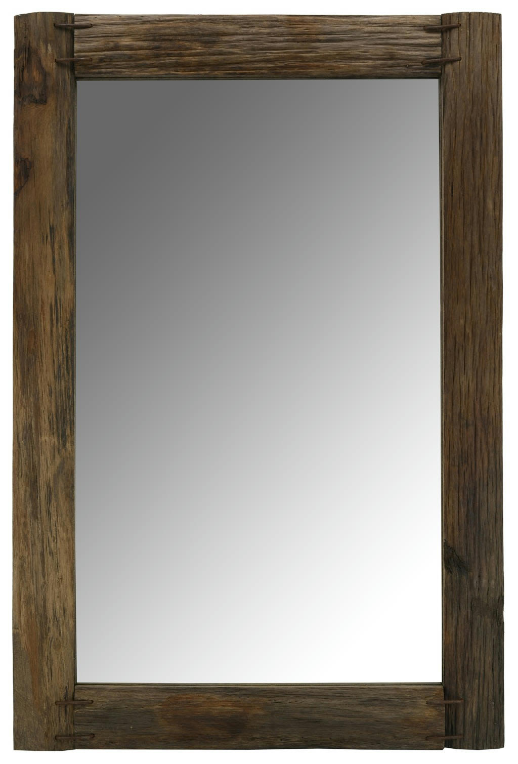 - Miroir rectangulaire en bois recyclé rustique rectangle