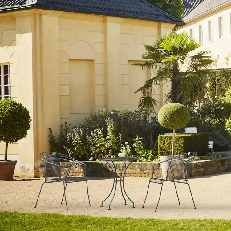 Pacific Elegance 2 Seater Metal Garden Bistro Set - Grey