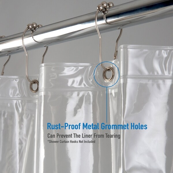 Bath Bliss PEVA Shower Curtain Liner