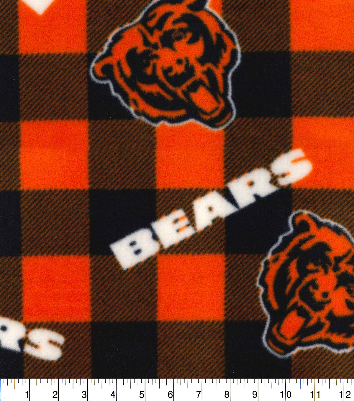 Fabric Traditions Chicago Bears Fleece Fabric Buffalo Check