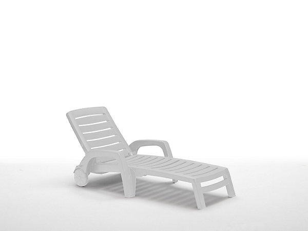 Bain de soleil en plastique blanc Bica Riva