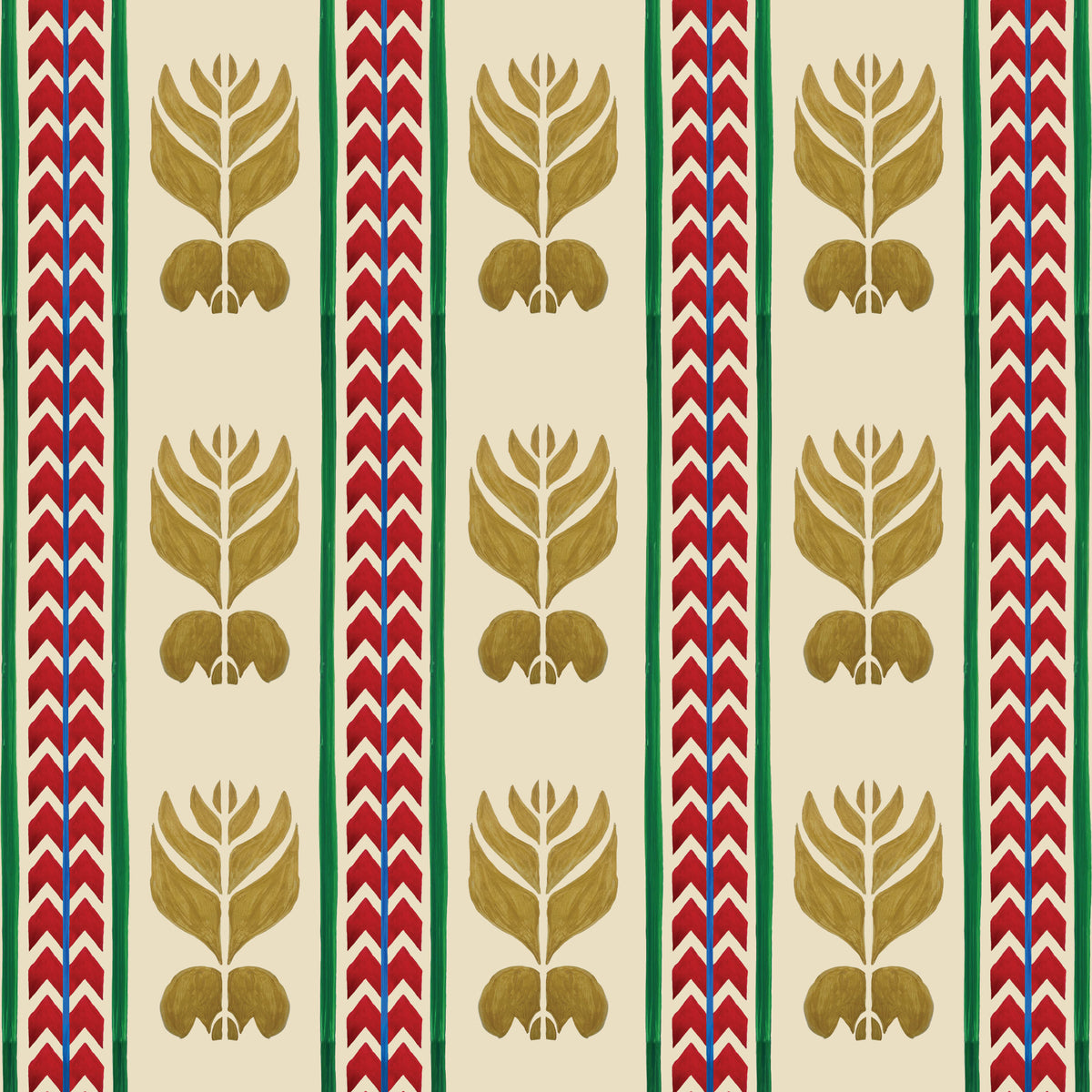 Catchii Behang Ikat Stripes pastel sand