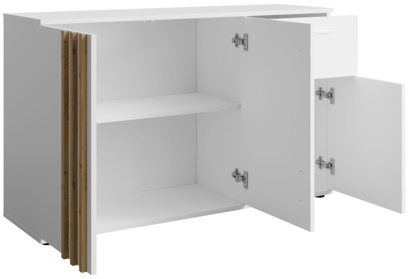 Komoda 120 cm do salonu z szufladą TALLY biała
