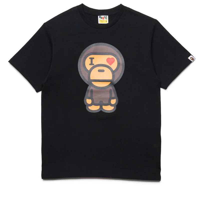 A Bathing Ape Heart Baby Milo Tee - Black