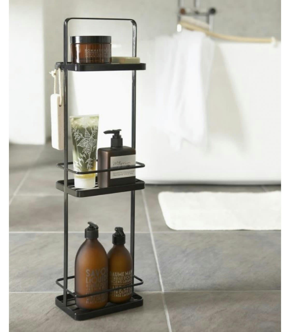- Etagère de salle de bain à 3 niveaux - H67 cm