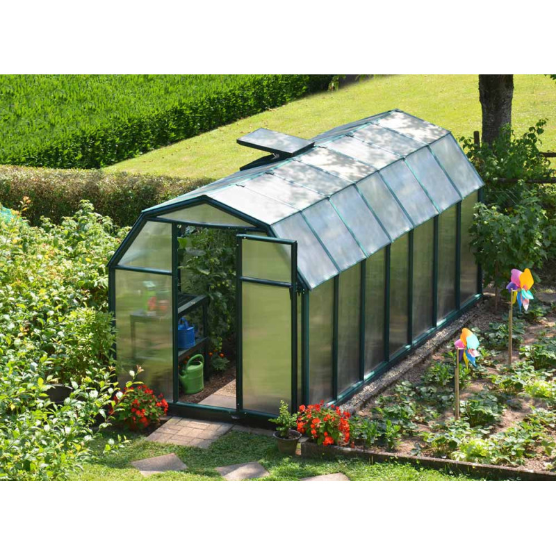 Serre en polycarbonate Eco Grow verte 7,7 m² CANOPIA