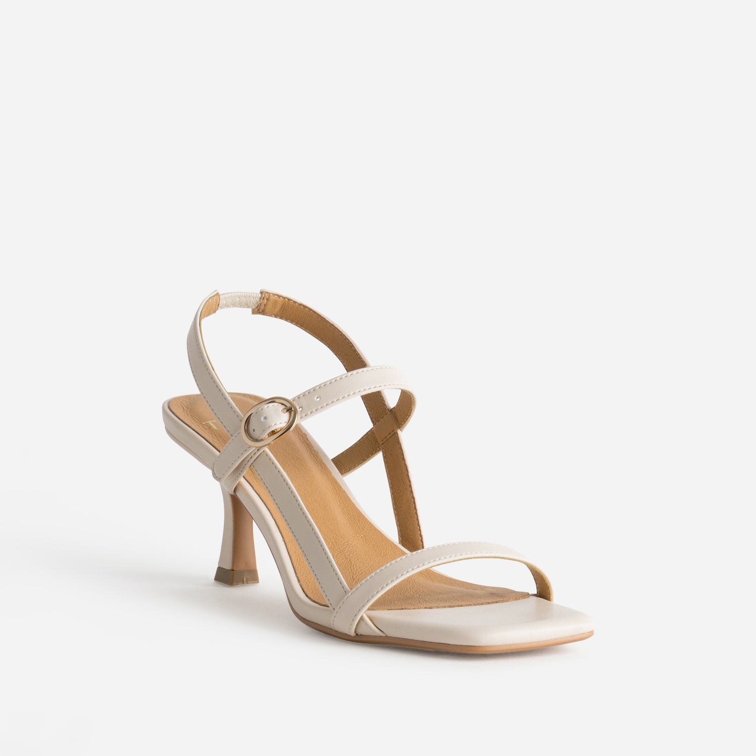 Sandale TEXTO beige bout carré
