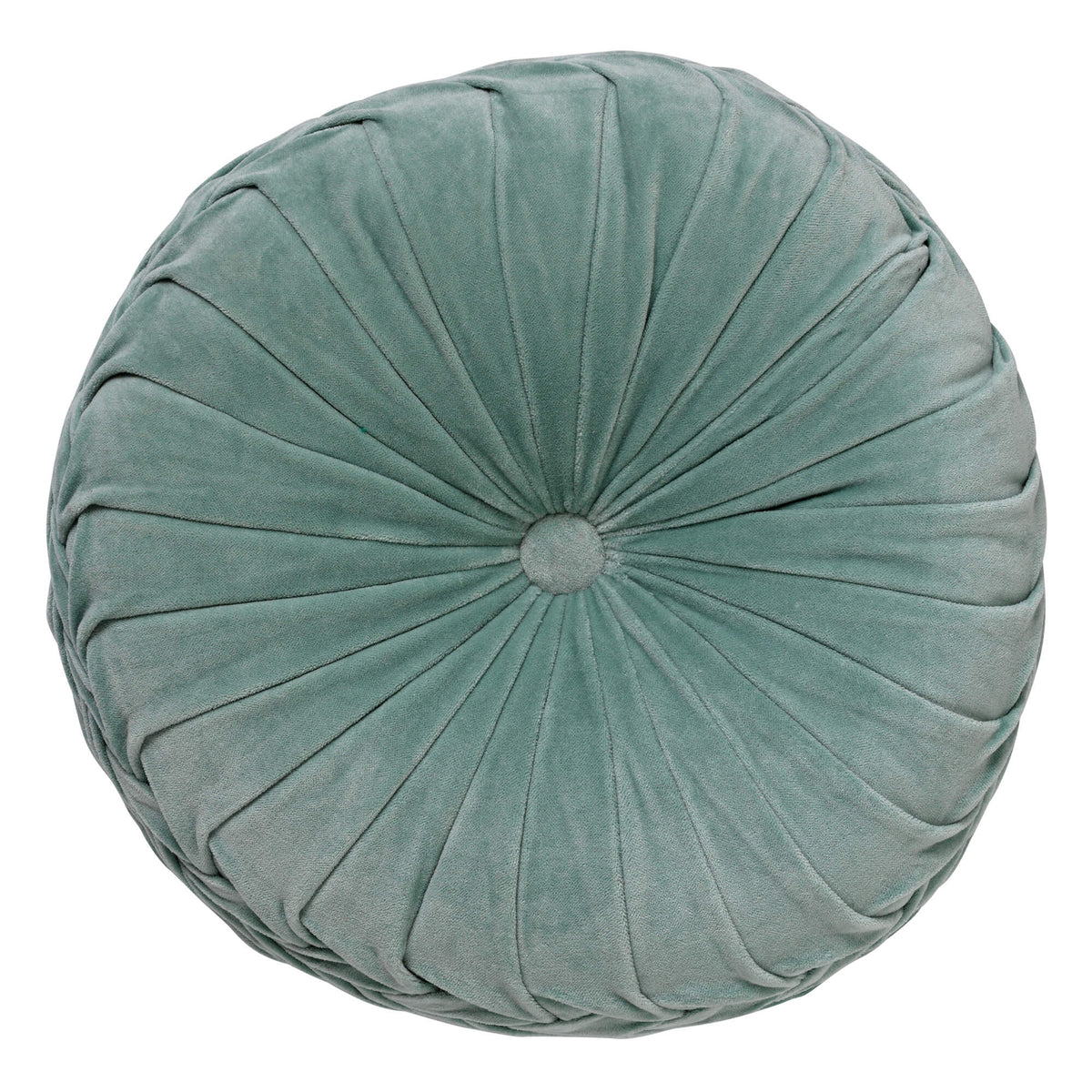 KAJA - sierkussen Ø40 cm - rond - velvet - Jadeite - groen