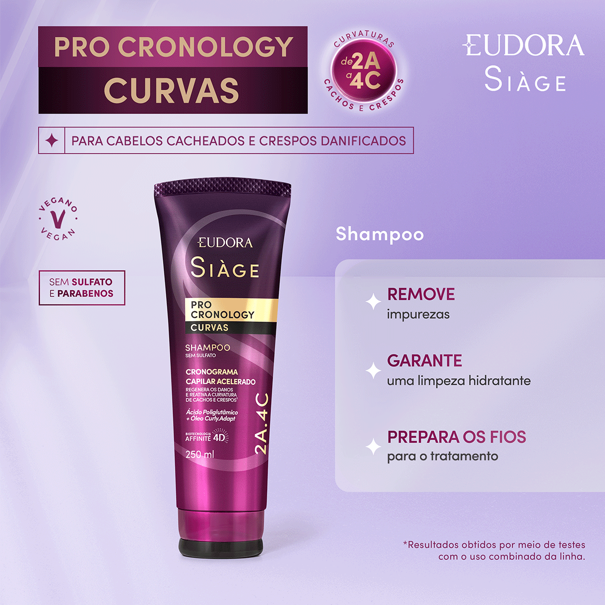 Shampoo Siàge Pro Cronology Curvas 250ml