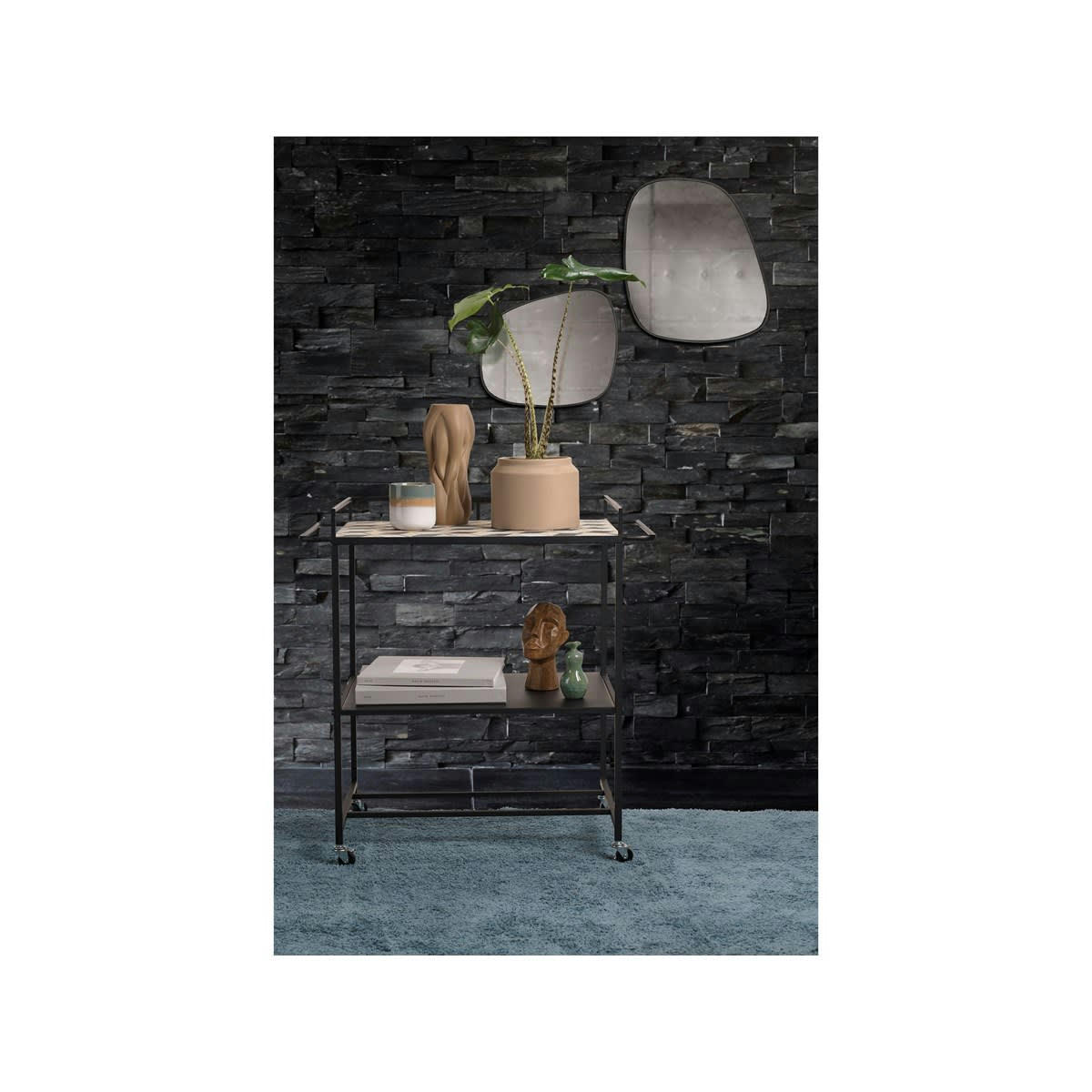 LIVING - Cache pot à plante en argile beige sable