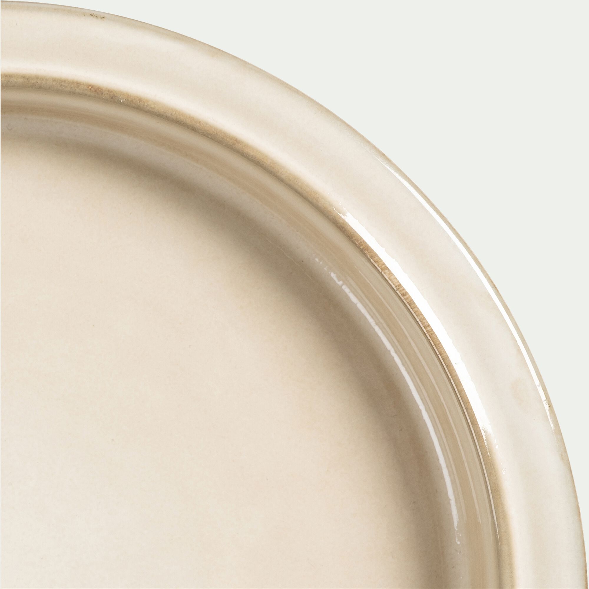 HALO - Assiette à dessert en grès D21cm - blanc ventoux