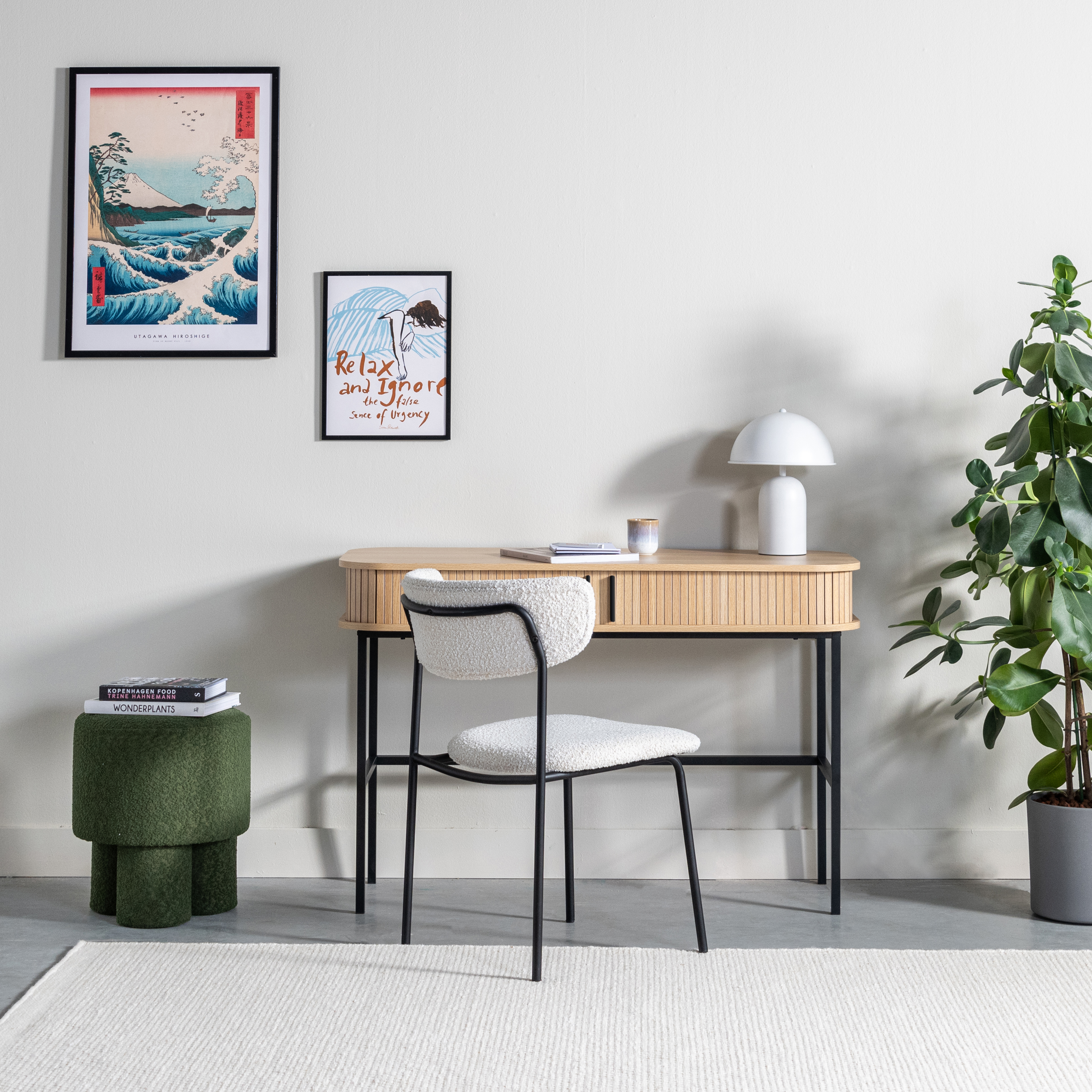 by fonQ basic Panel Bureau - B 120 cm - Eikenbruin