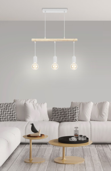 Lampa wisząca IZZY 3x60w e27 biały