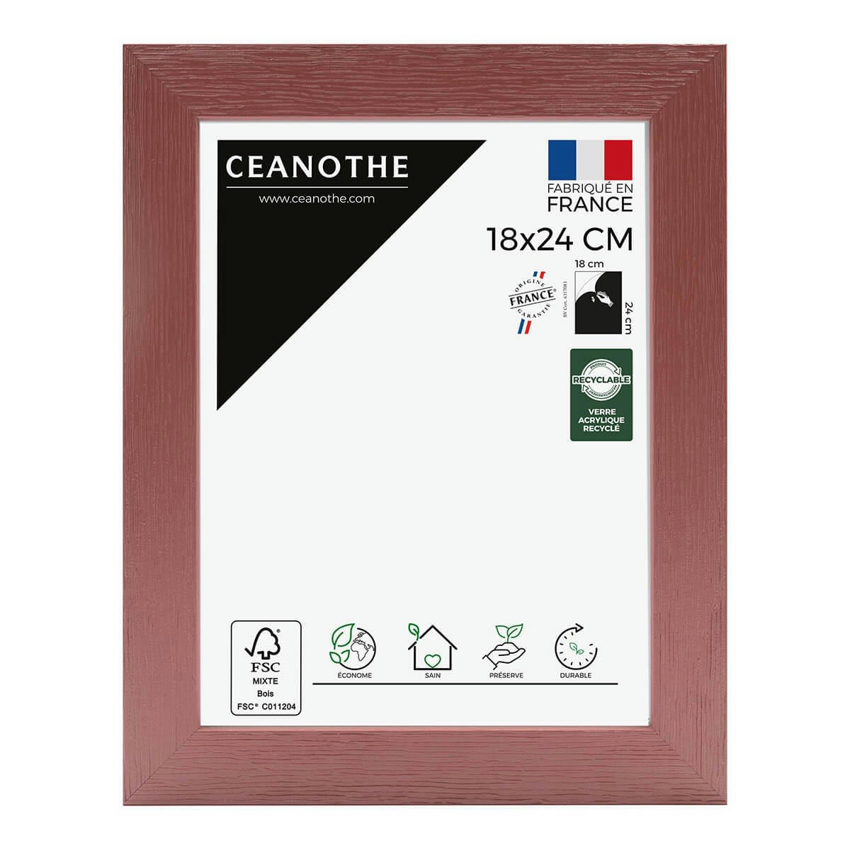 TUTTI FRUTTI - Cadre photo bois reconstitué Terracotta 18x24 cm