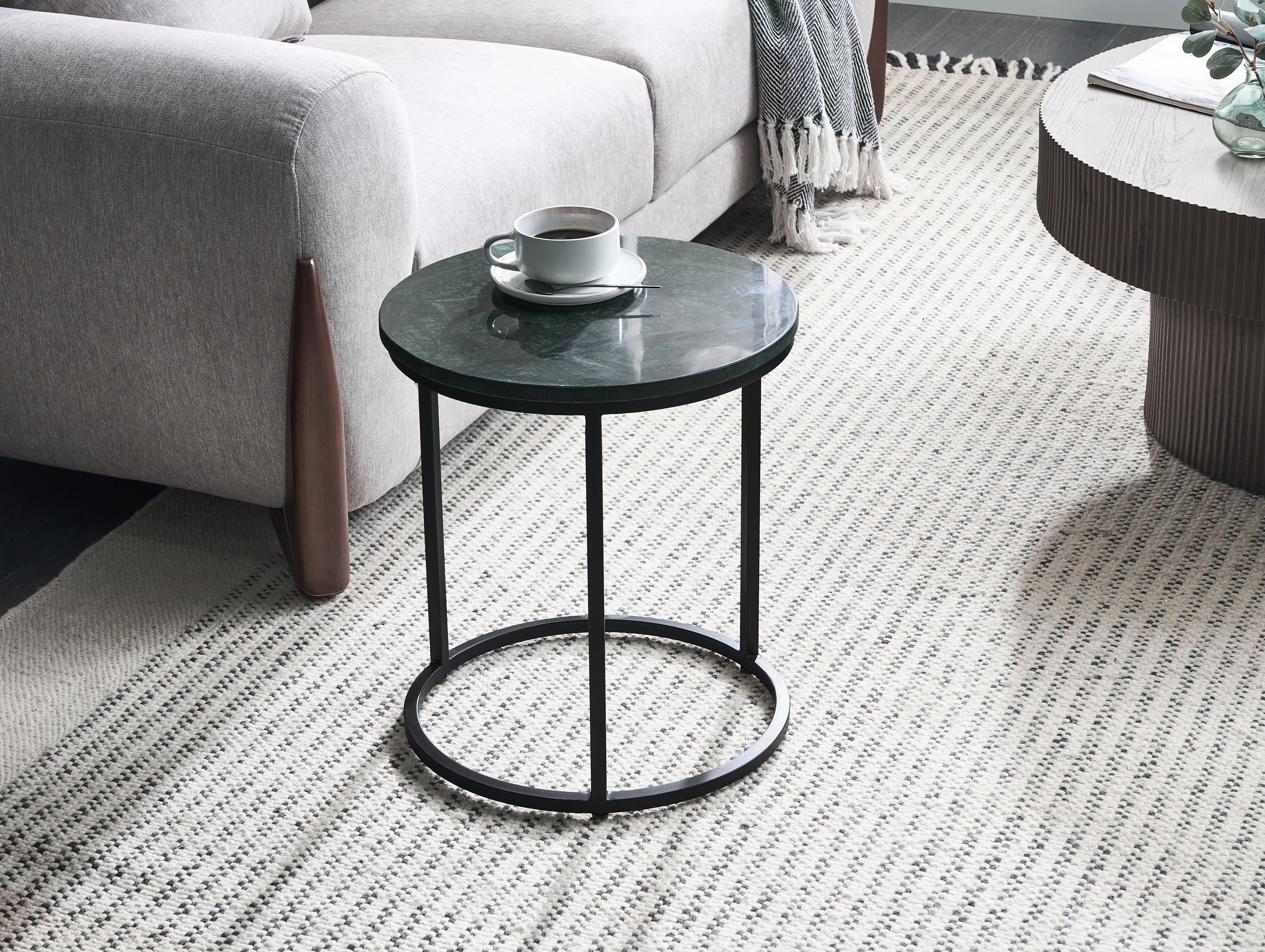 Side Table TYRELL Marble Dark Green