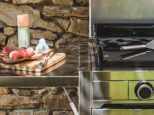 Chariot en inox Modern fermé 75 - Forge Adour