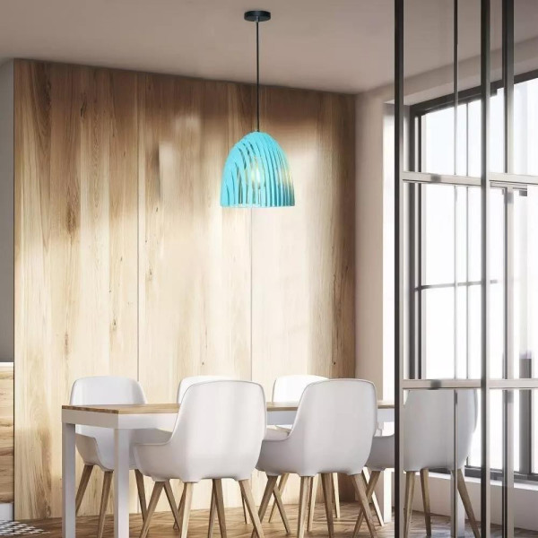 Lampa wisząca niebieska Cone 1xE27x60W wym: 100x25x25 cm V-TAC