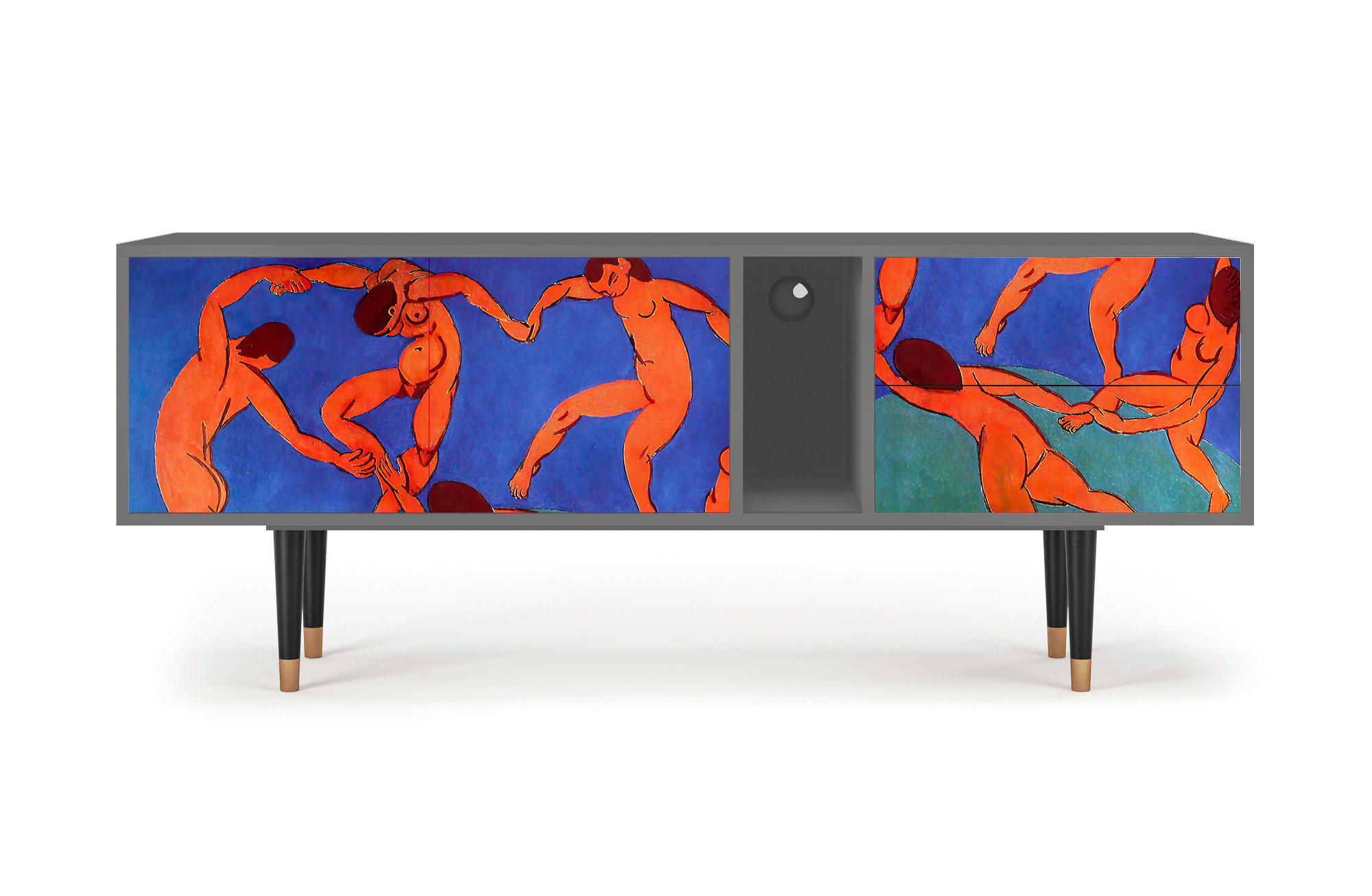 THE DANCE BY HENRI MATISSE - Meuble TV  multicolore 2 tiroirs et 2 portes L 170 cm