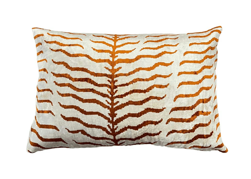 - Housse de coussin imprimé zébra   40x60 orange
