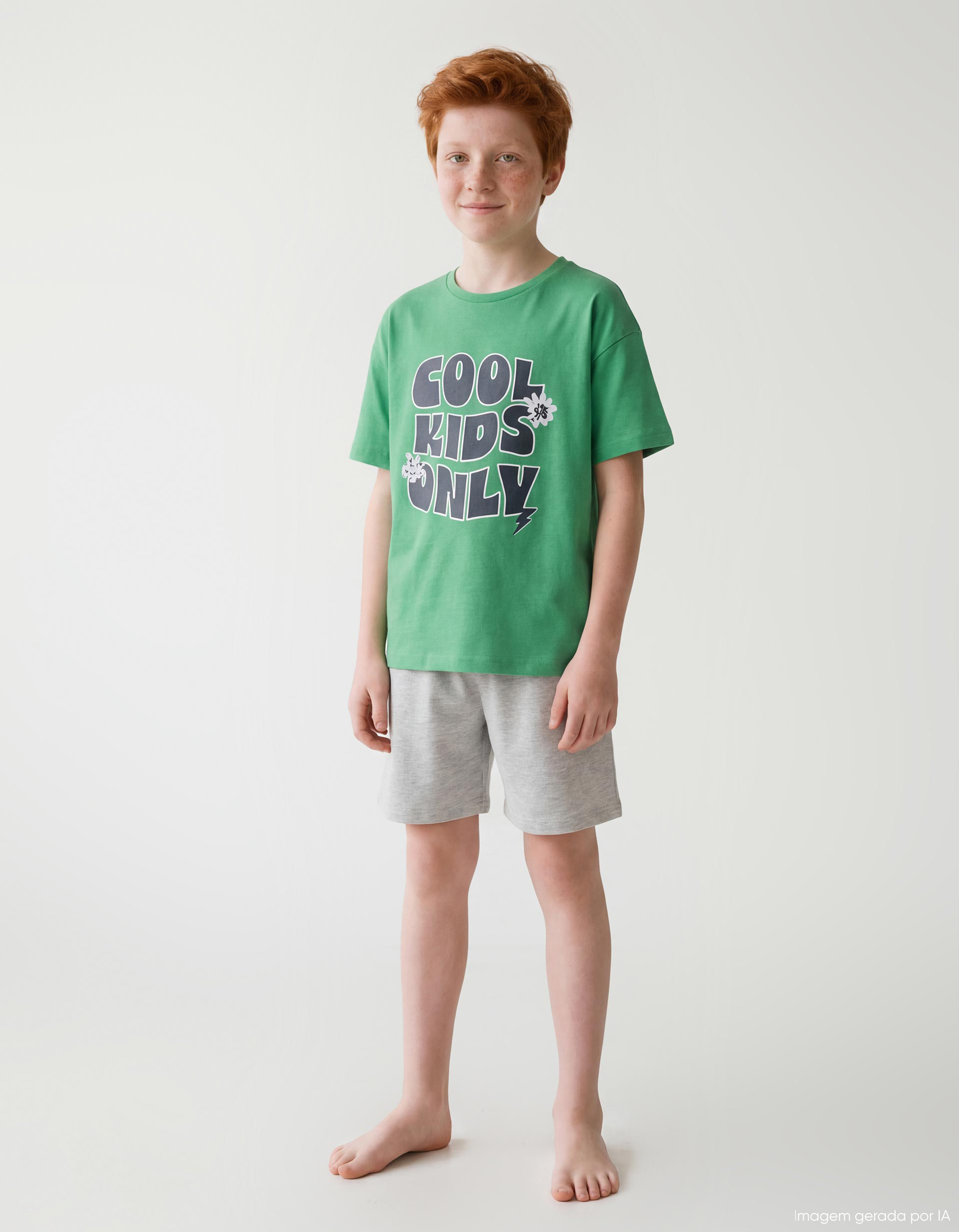 Pijama, Menino, Verde Escuro