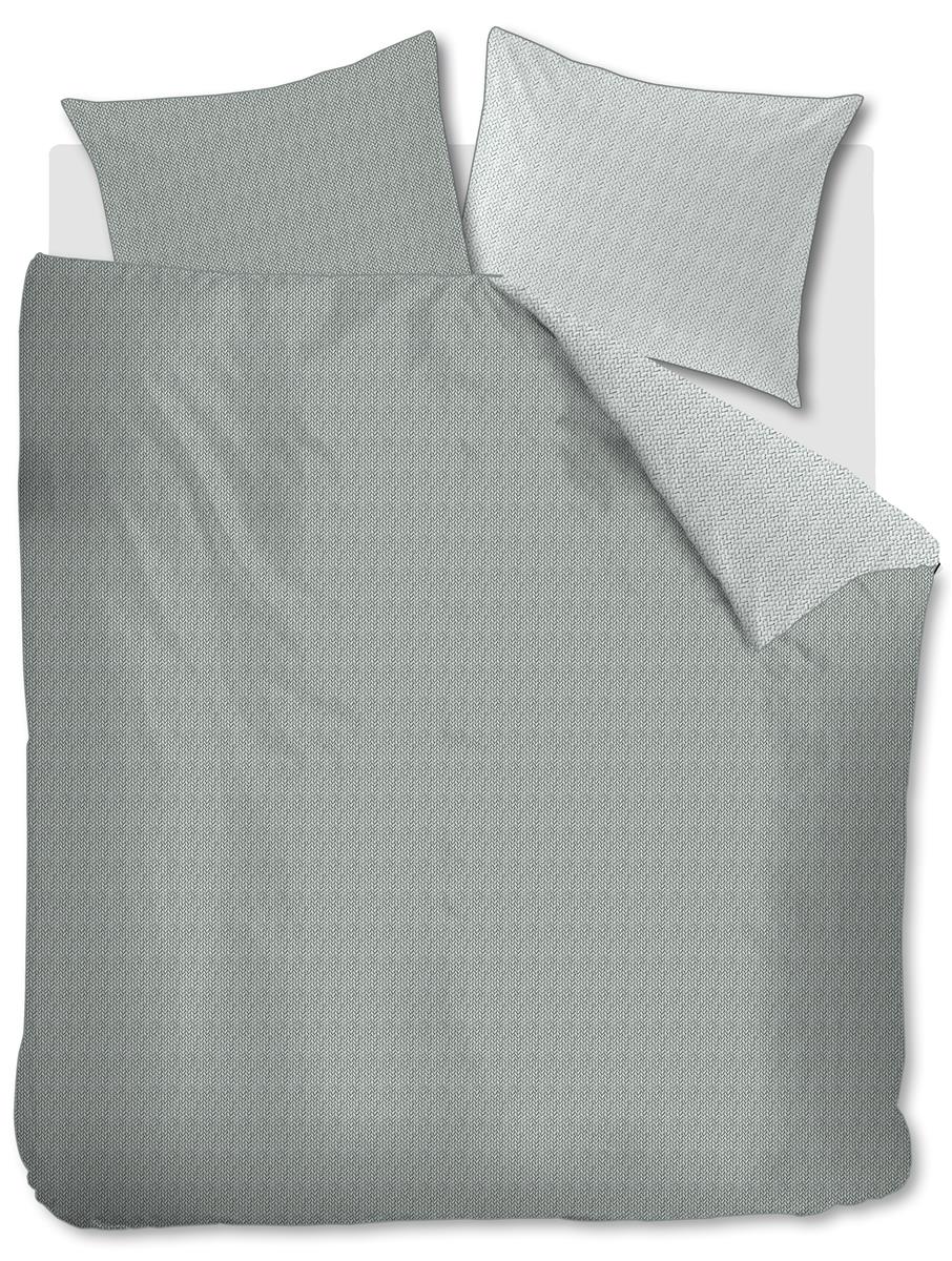Riviera Maison dekbedovertrek Twisted - 200x200/220 cm - grijsgroen
