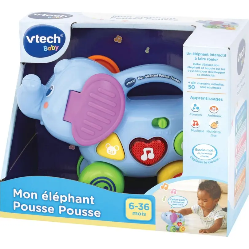 Kuscheltier Mon éléfant Pousse Pousse