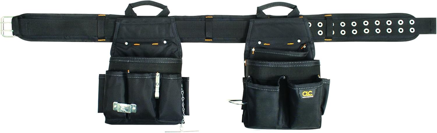 CLC Custom Leathercraft 5609 3 Piece Electrical Combo Tool Belt, 20 Pocket, Black, 29-46 inches