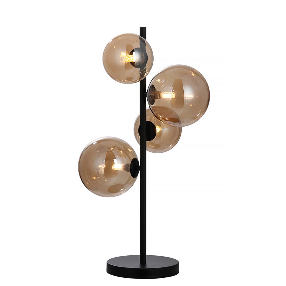 Freelight tafellamp Calcio - 4 lichts - 34 x 61.5  cm - zwart