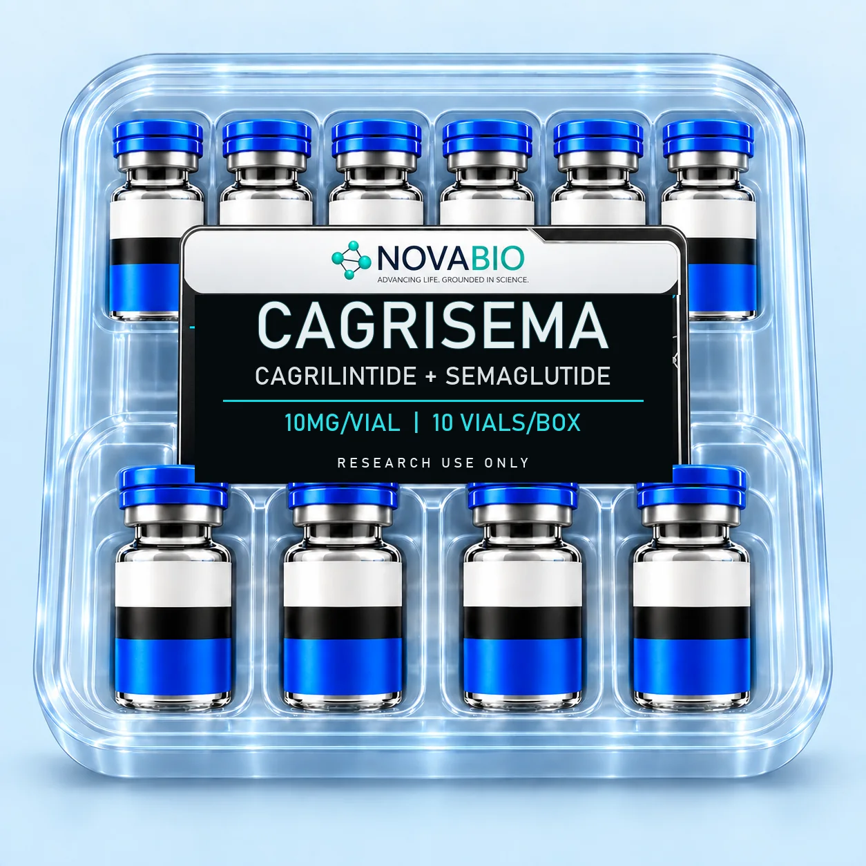 NOVABIO Cagrilintide + Semaglutide (CagriSema) 10MG per vial, 10 VIALS research product