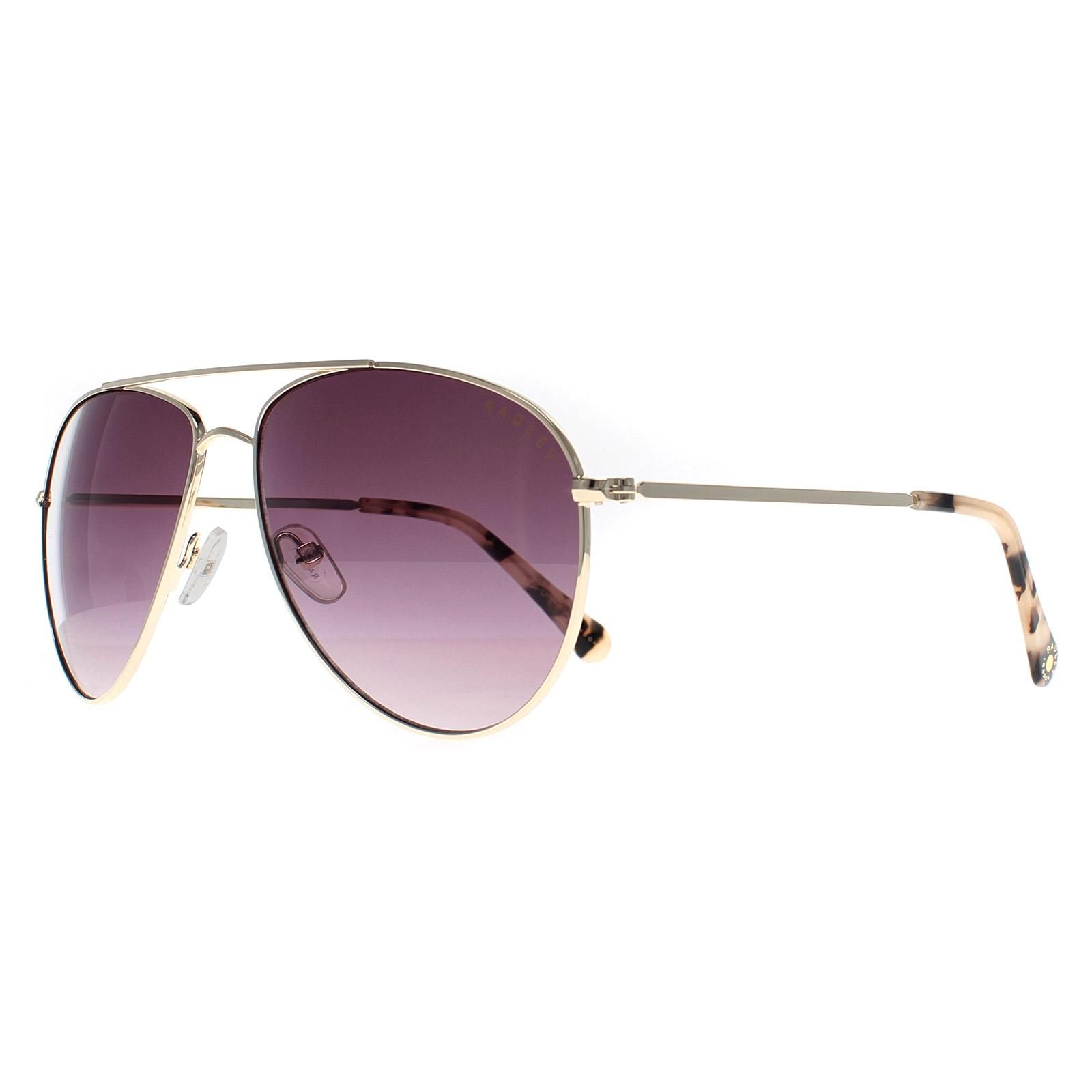 Radley Aviator Gold Purple Petula