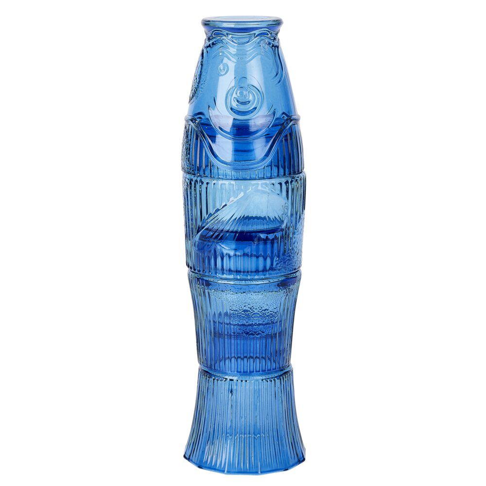 Set de 4 verres empilables forme poisson Ø8xH28cm - 2 coloris