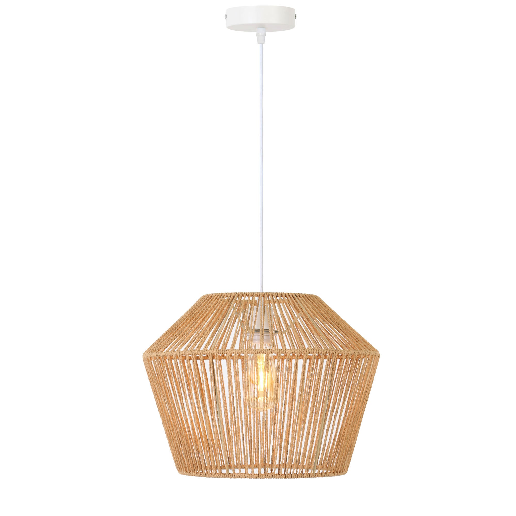 Light & Living hanglamp Caspian - wit - Ø40cm