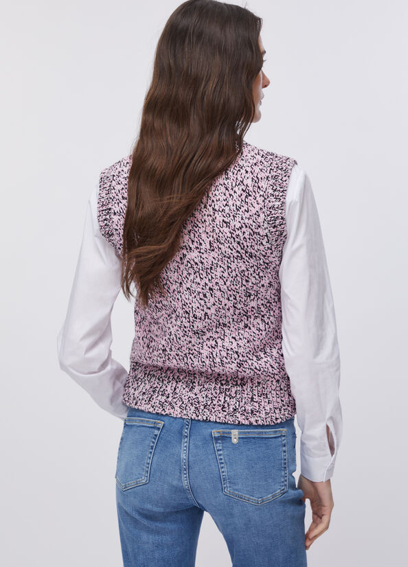 Gilet moulin&eacute; con bottoni gioiello