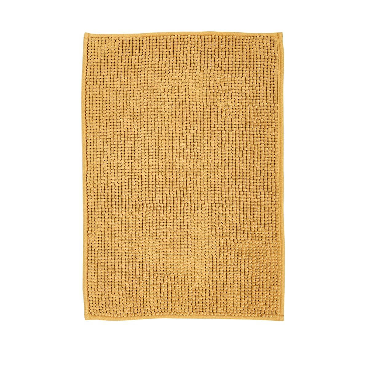 ESSENTIAL - Tapis de bain Bubble uni en Polyester Jaune 60x40 cm