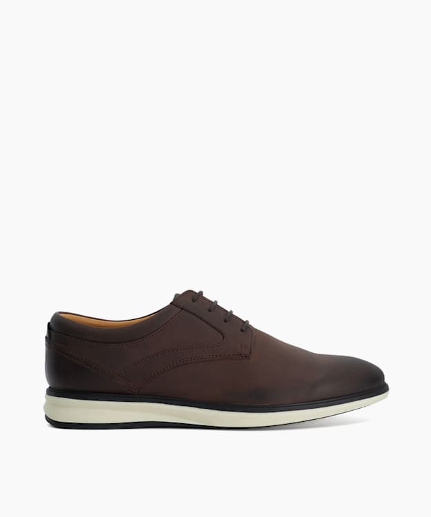 Brydon Dark Brown - Leather Lace-Up Hybrid Shoes