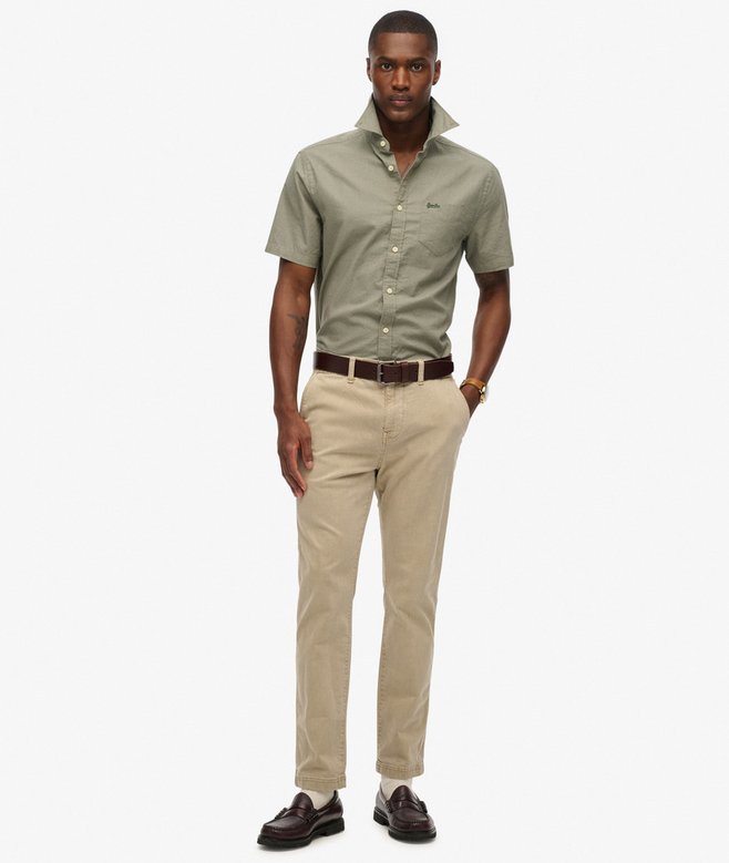 City Cotton Linen Short Sleeve Shirt
