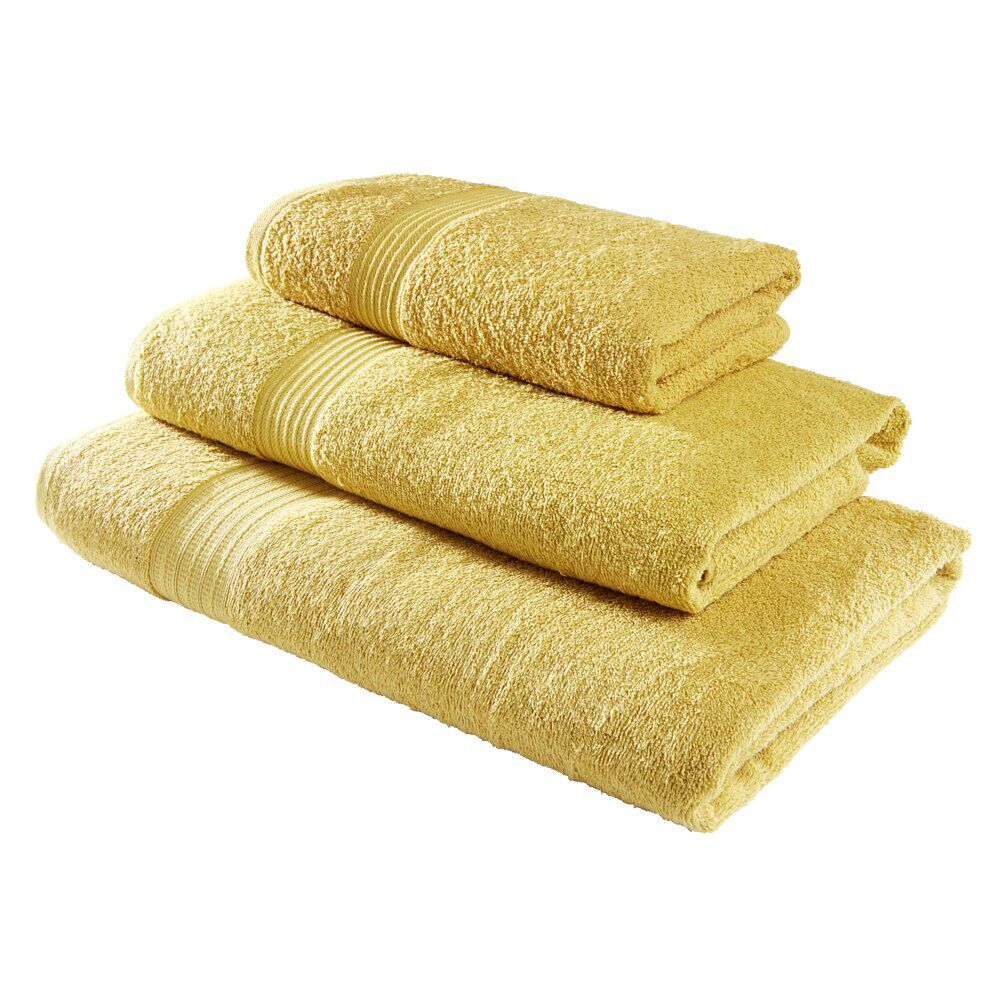 Drap de bain 70x130cm coton jaune ocre