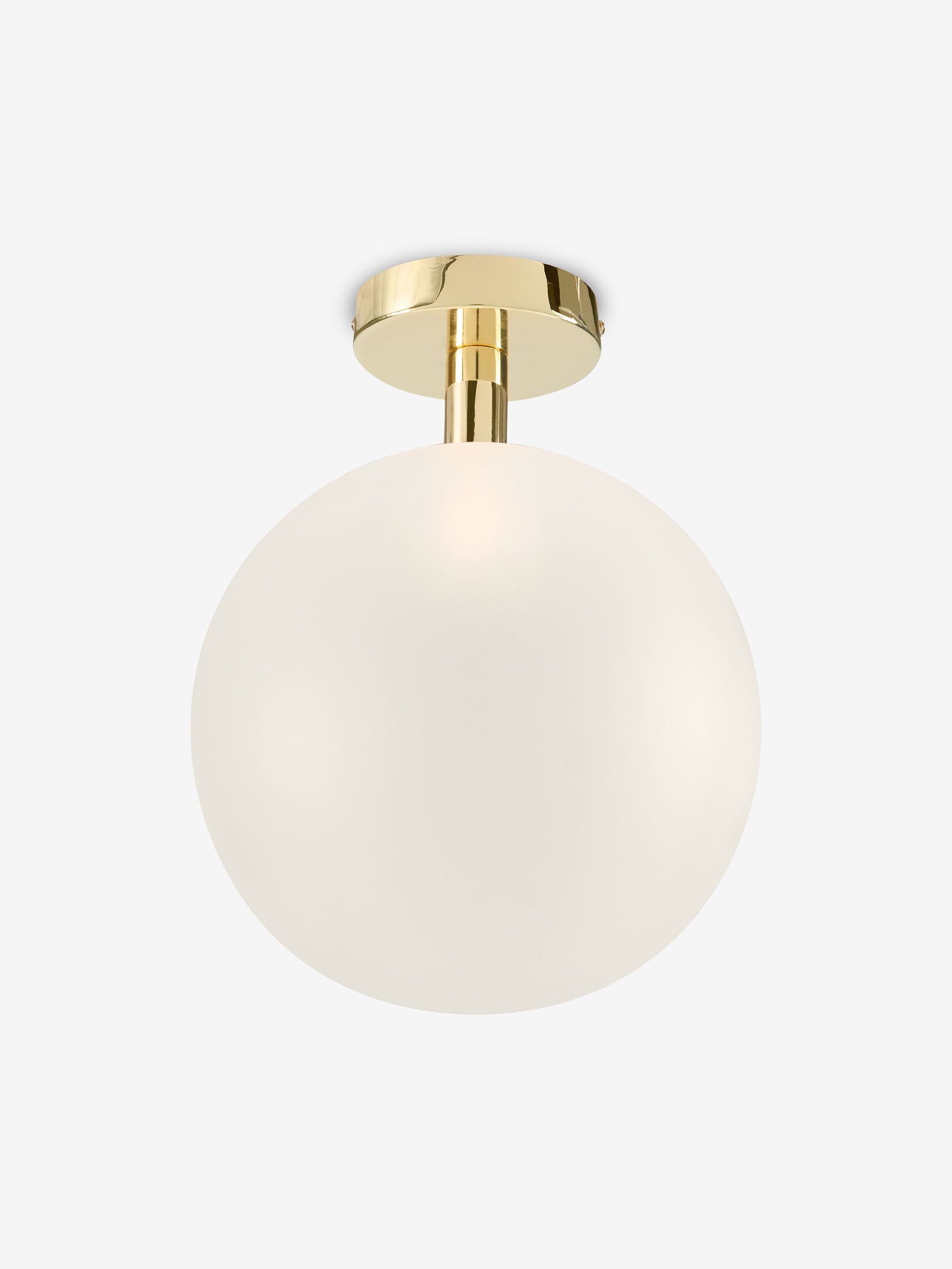 Boll Flush Ceiling Light in White