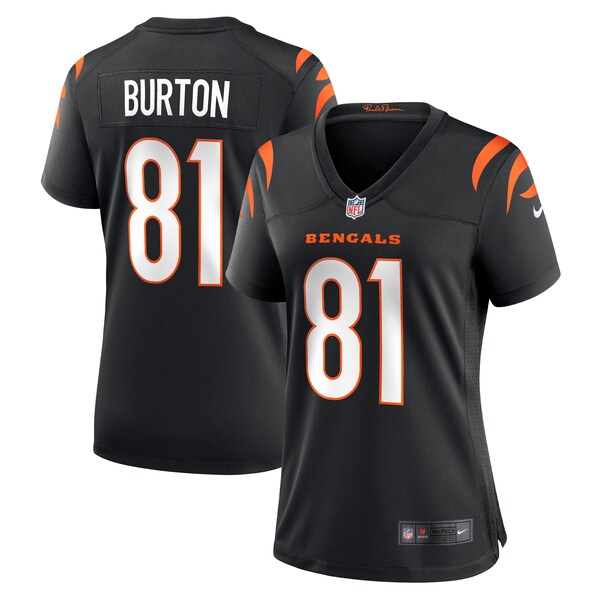 Jermaine Burton Cincinnati Bengals Nike Women's  Game Jersey -  Black