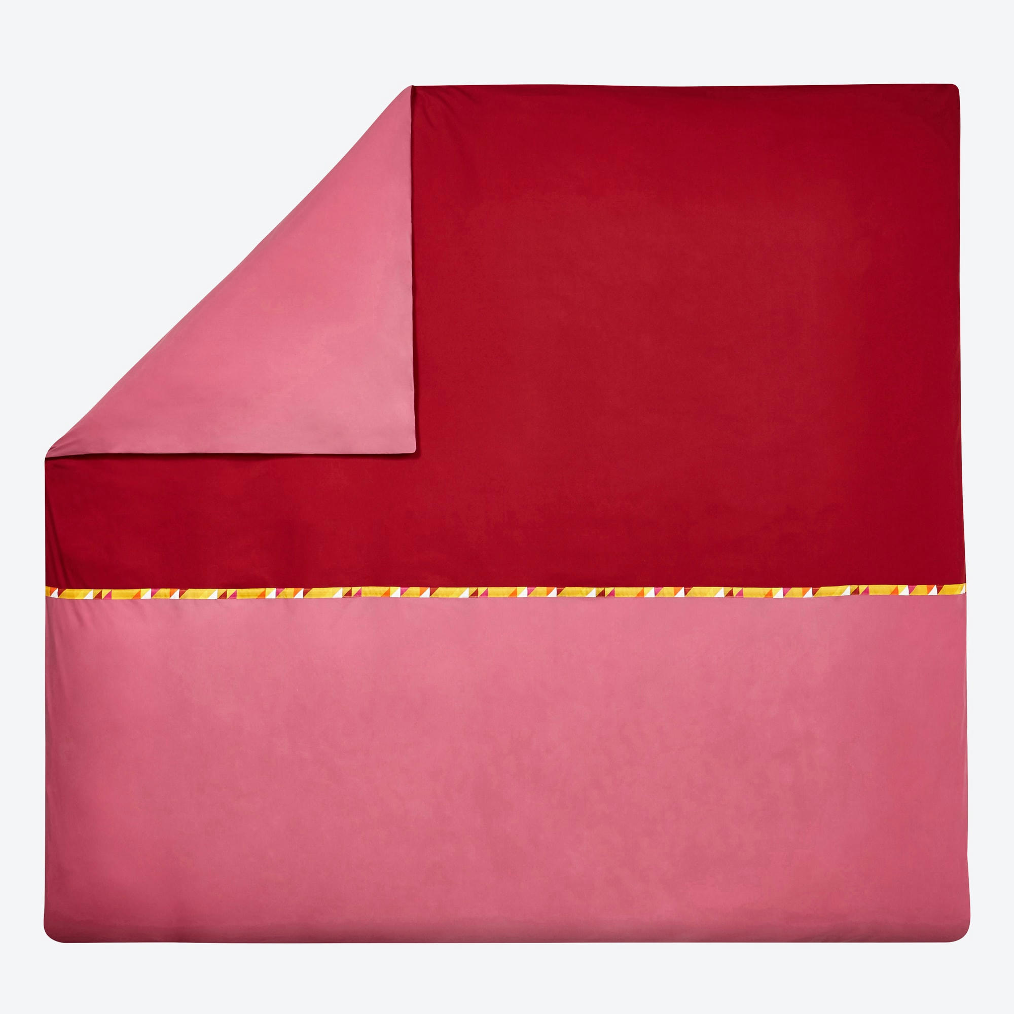 TOI&MOI GÉO - Housse de couette bensimon en percale de coton rose 140x200