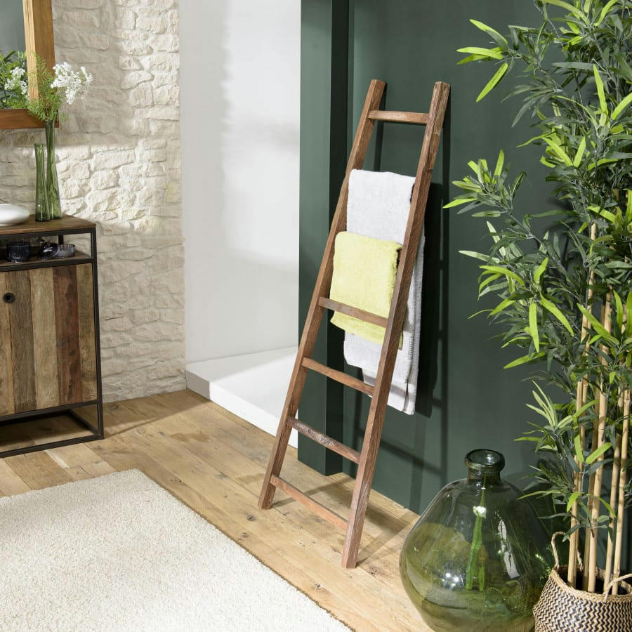 ALIDA - Porte serviettes en teck recyclé