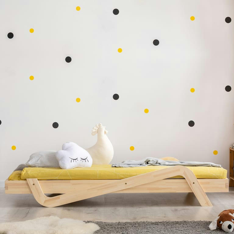 ZIG - Lit 90x190 sommier inclus naturel