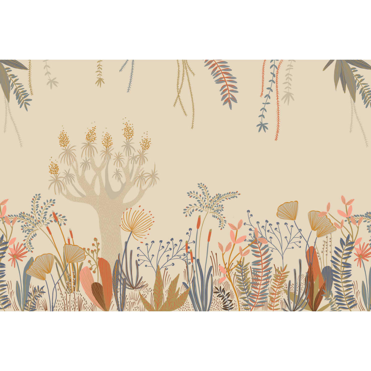 - Papier peint panoramique jardin d'eden 150 x 250 cm