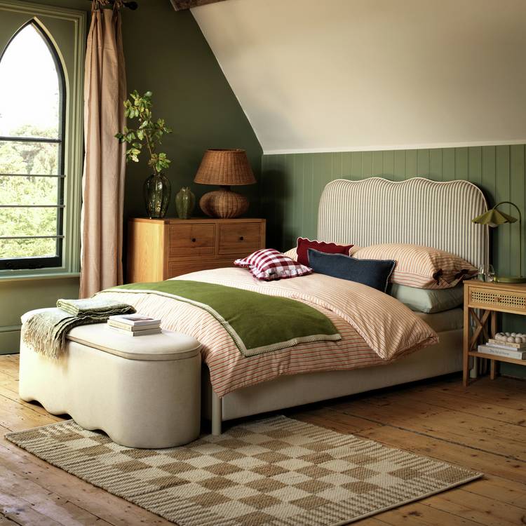 Habitat Archive Checkerboard Natural Flatweave Rug-120x170cm